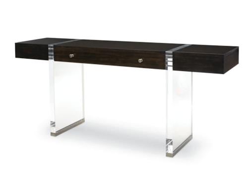 Gramercy Contemporary Console Table with Acrylic Legs