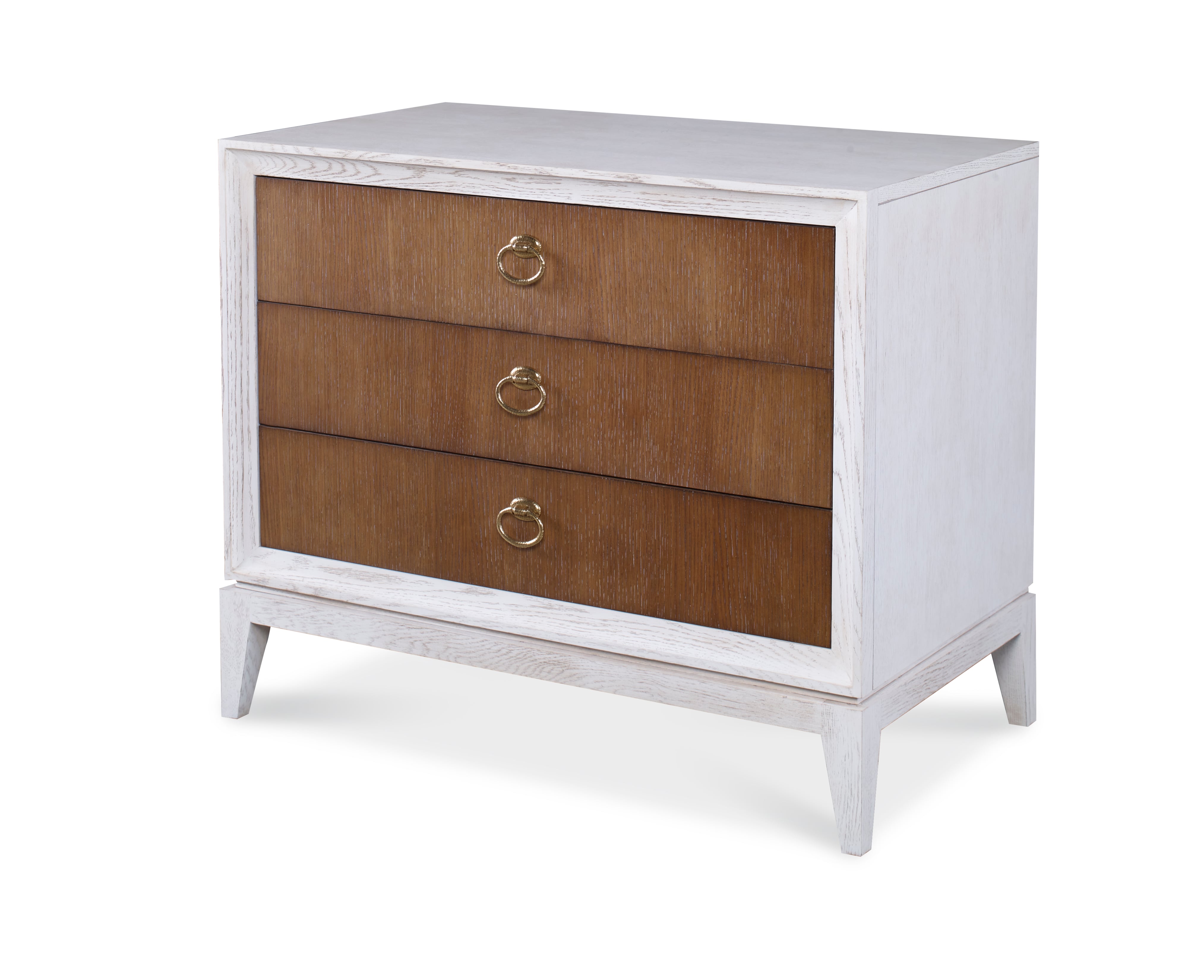 Details Three Drawer Large Nightstand