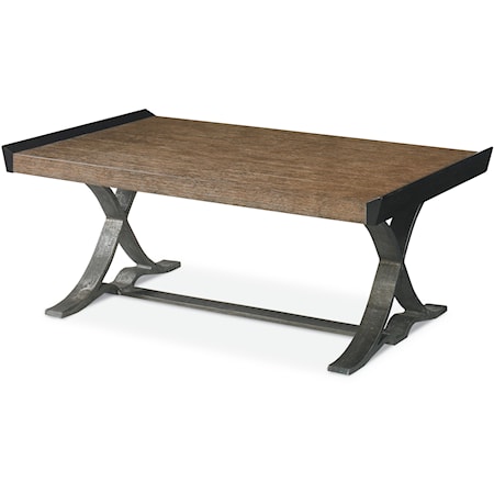 Galena Industrial Rustic Cocktail Table