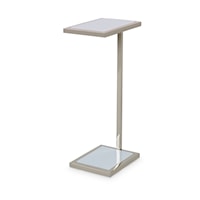 Sienna Contemporary Spot Table with Polished Metal Base