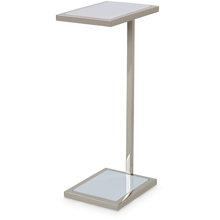 Sienna Contemporary Spot Table with Polished Metal Base
