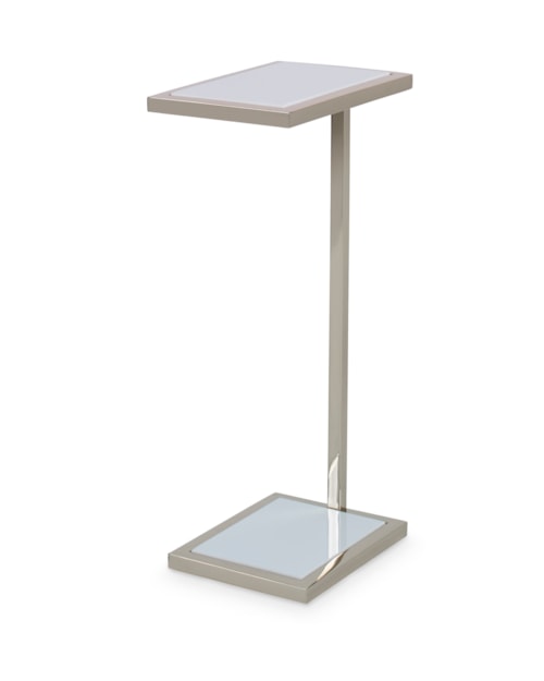 Sienna Contemporary Spot Table with Polished Metal Base