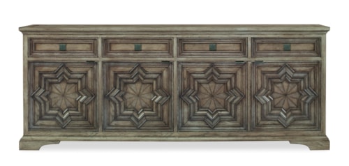 Carved Credenza (Timber Grey)