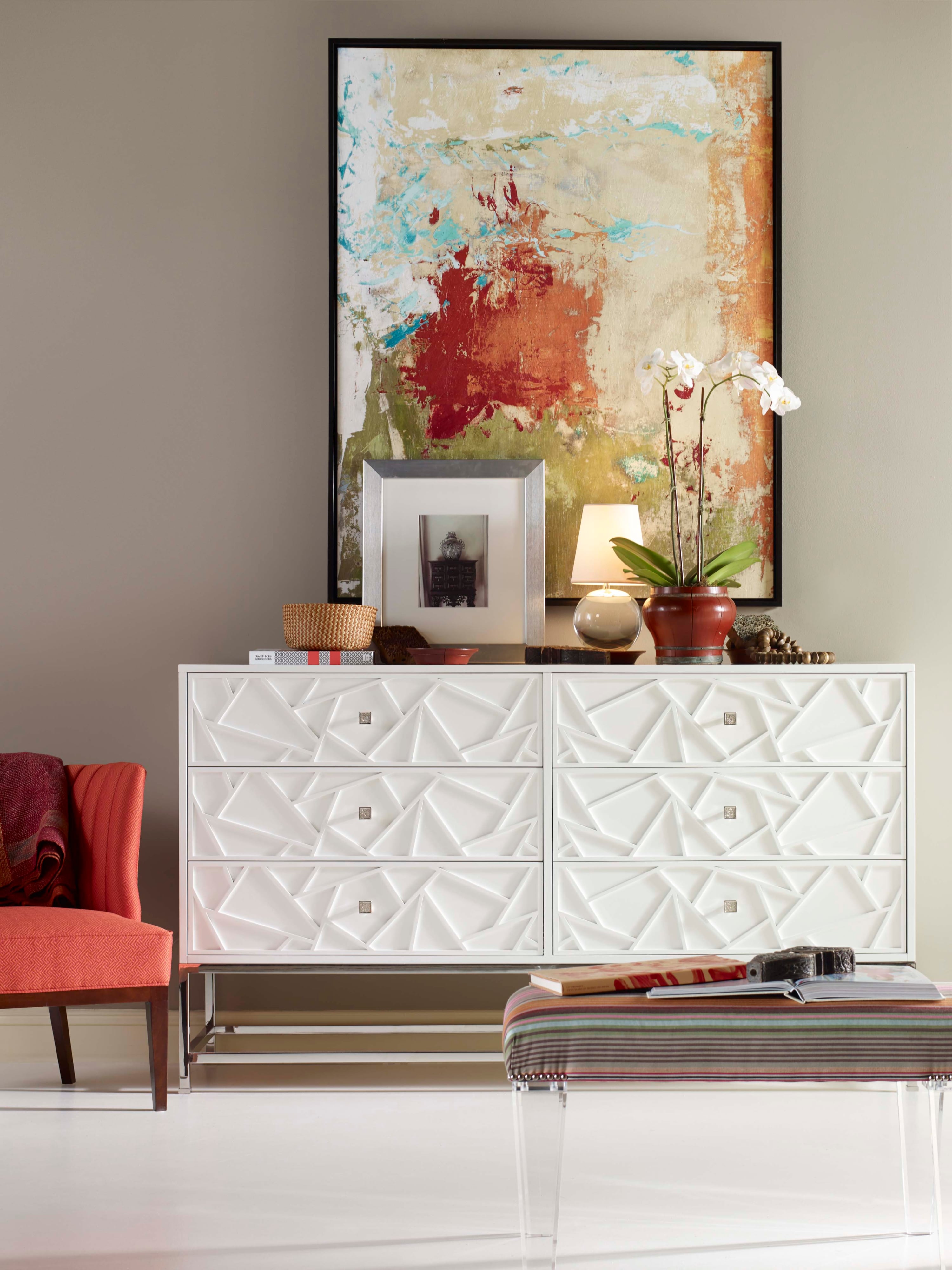 Details 6 Drawer Tall Dresser