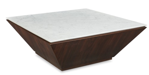 Compositions Contemporary Cocktail Table With Marble Top