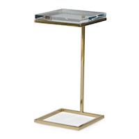 Martini Luxe Glam Accent Table with Acrylic Surface