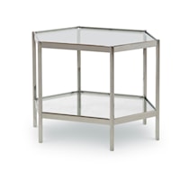 Contemporary Dax Side Table with Glass Top