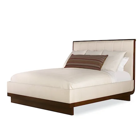 Vienna Contemporary Channel Upholstered Platform Bed - King