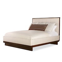 Vienna Contemporary Channel Upholstered Platform Bed - King