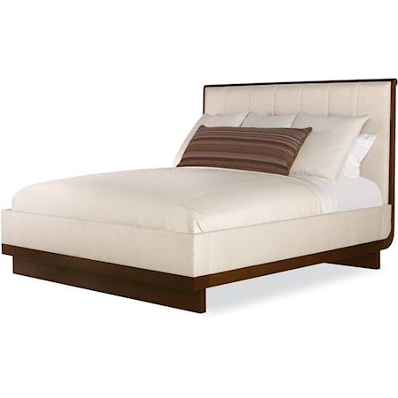 Vienna Contemporary Channel Upholstered Platform Bed - California King