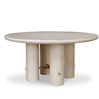 Mid-Century Modern Round Dining Table - Sand