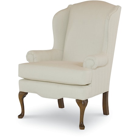 Transitional Johnson Chair with Rolled Arms
