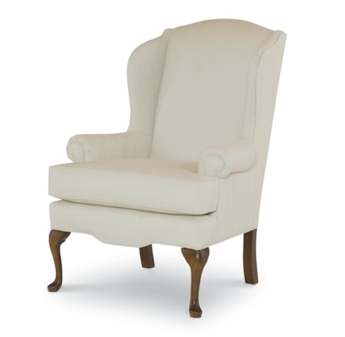 Transitional Johnson Chair with Rolled Arms