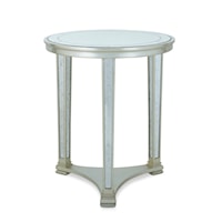 Transitional Ferrars Side Table with Mirrored Top