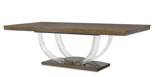 Contemporary Dining Table With Acrylic Legs