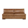 Century Great Room Armless Leather Sofa
