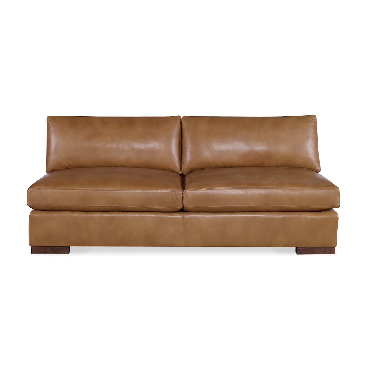 Century Great Room Armless Leather Sofa