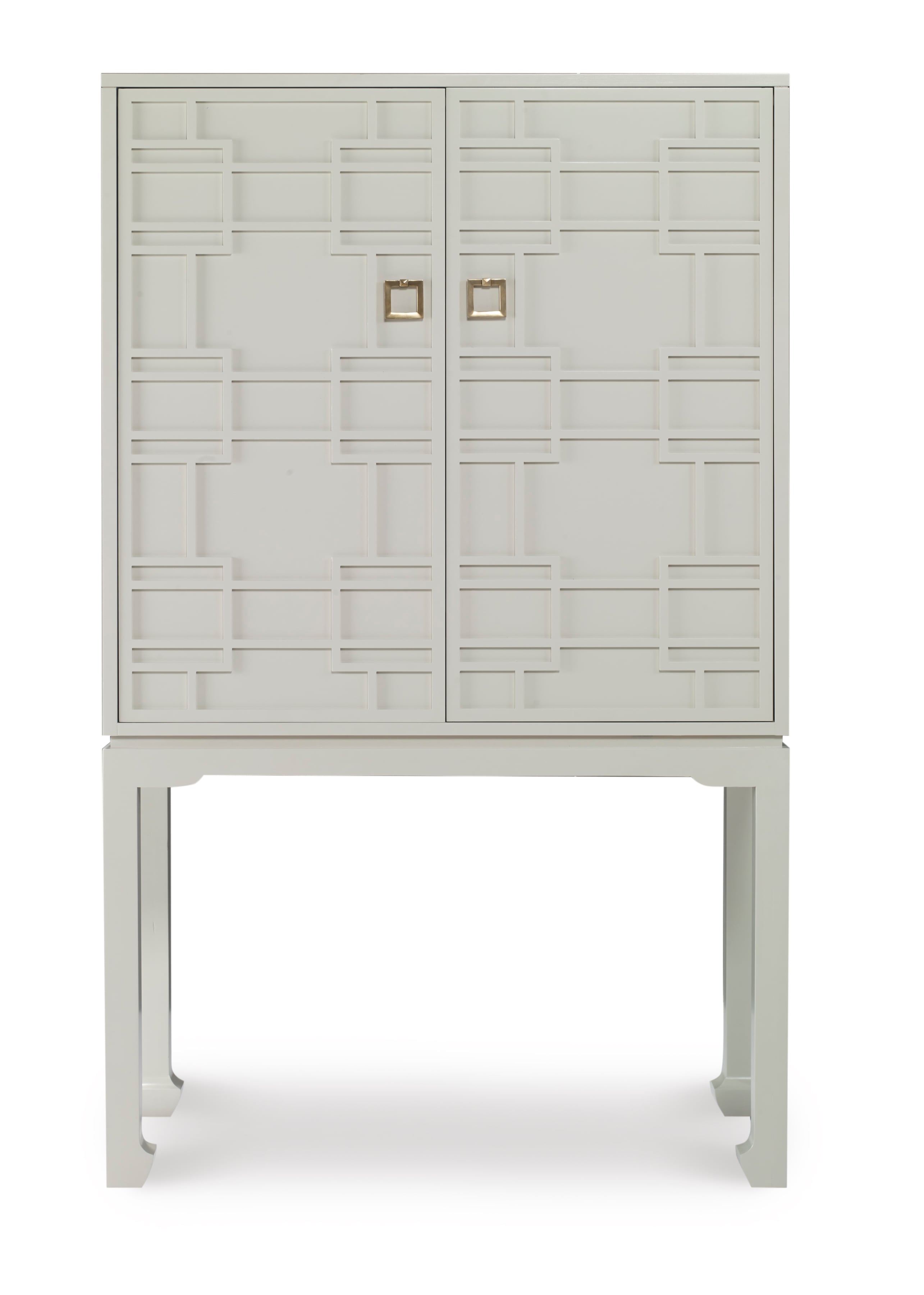 Century Details Case Details Bar Cabinet (Mirror Back Panel)