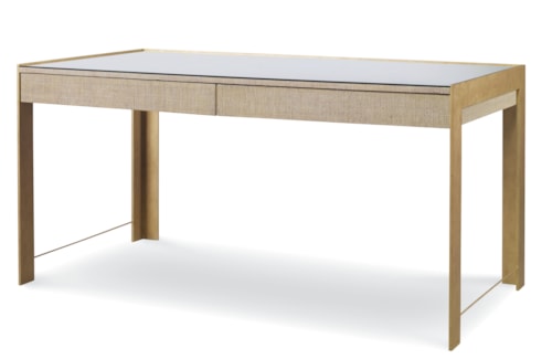 Transitional Desk with Metal Legs