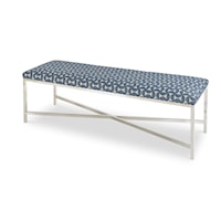 Valance Contemporary Upholstered Metal Accent Bench