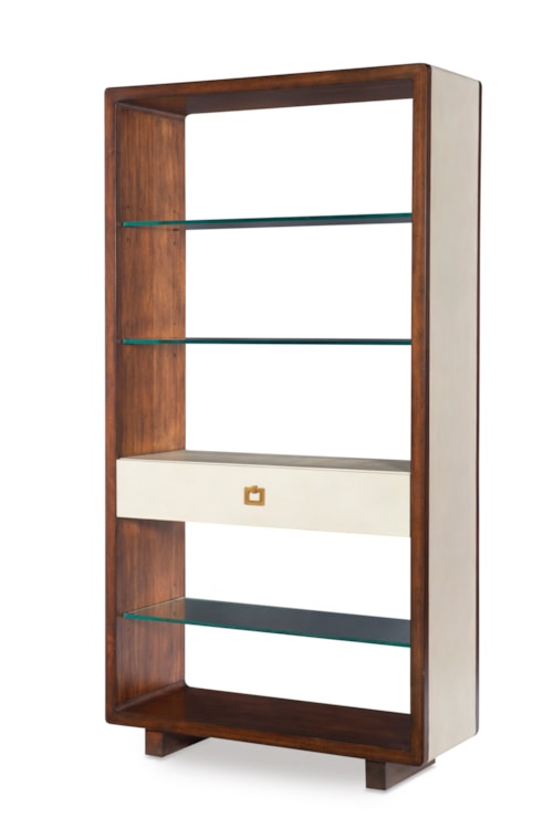 Canvas Open Bookcase-Ivory