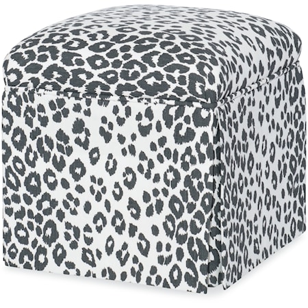 Casual Accent Ottoman with Skirted Base