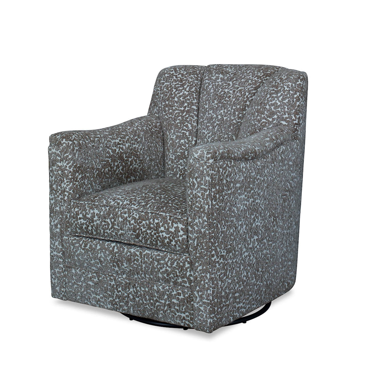 Century Leather Stone Swivel Glider Chair