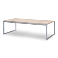 Marcelle Contemporary Arctic White Scagliola Cocktail Table