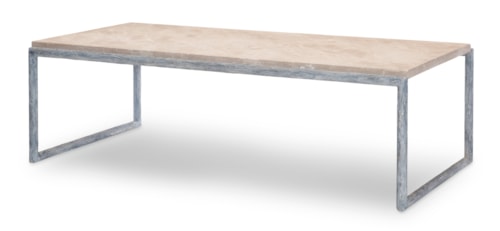 Marcelle Contemporary Arctic White Scagliola Cocktail Table