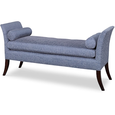 Transitional Accent Bench with Tapered Legs