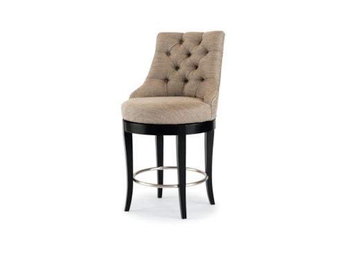 Linden Transitional Tufted Swivel Counter Stool