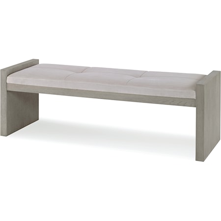 Kendall Upholstered Bench in Taupe Velvet