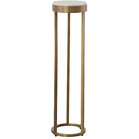 Rae Contemporary Accent Table with Stone Top