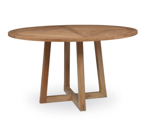 Coastal Outdoor 54 Round Teak Dining Table
