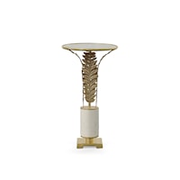 Arlo Contemporary Accent Table with Gold Leaf Base