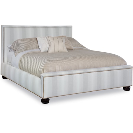 Adele Upholstered King Bed with Nailheads