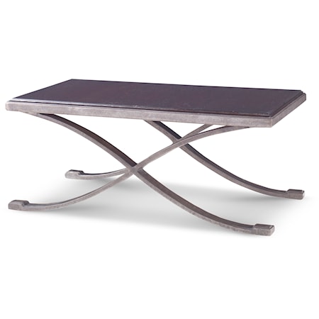 Girard Coffee Table with Metal Legs