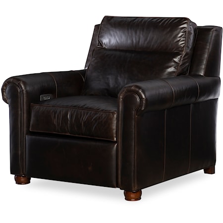 Leatherstone Transitional Electric Motion Wall Hugger Recliner