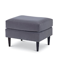 Contemporary Potter Ottoman with Tapered Legs