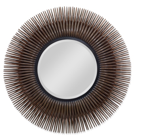 Rattan Burst Mirror