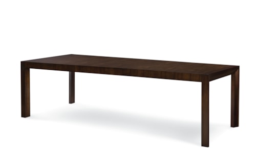 Mid-Century Modern Walnut Dining Table with Block Legs