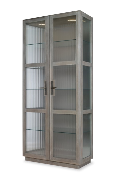 Mid-Century Modern Display Cabinet with Built-In Lighting