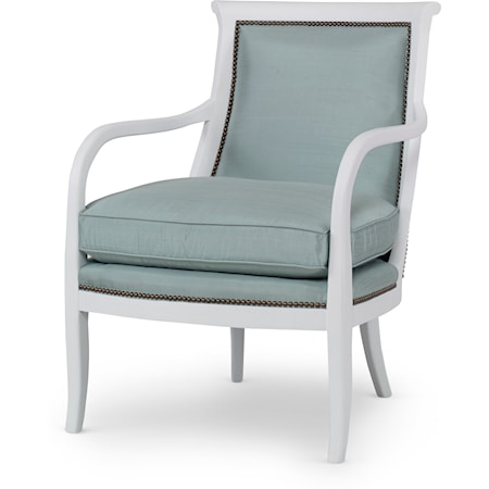 Alton Contemporary Accent Chair with Metal Base