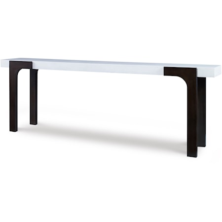 Contemporary Two-Tone Customizable Finish Console Table