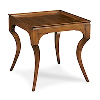 Hamilton Traditional Chairside Table with Curved Legs