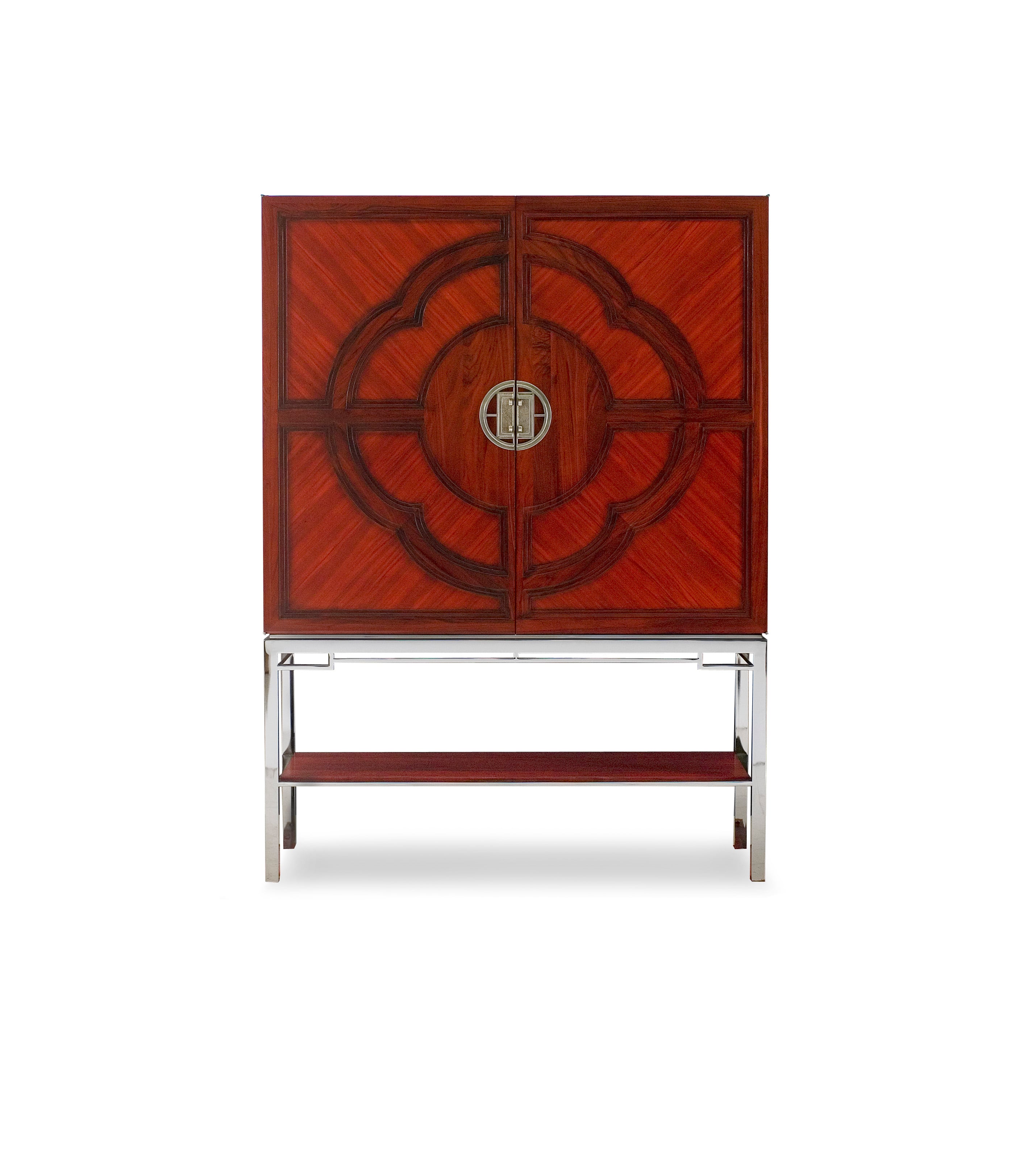 Century Chin Hua Lotus Bar Cabinet