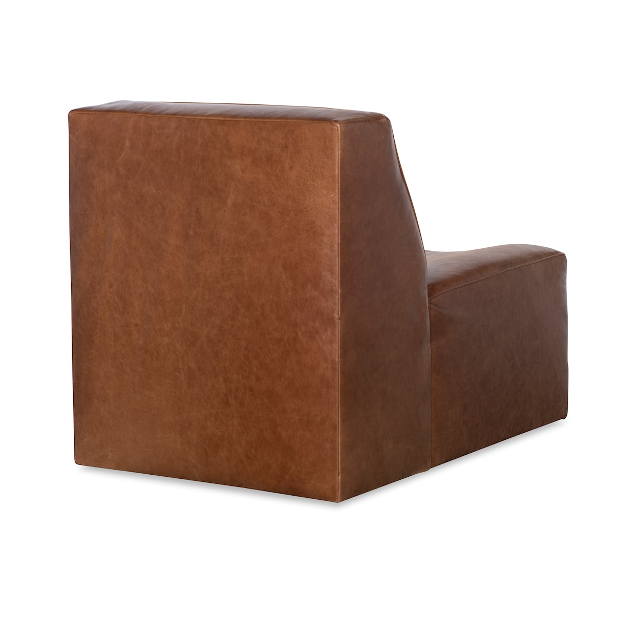 Century Leather Stone Armless Chair