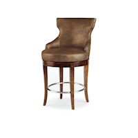 Tracy Transitional Swivel Upholstered Counter Stool