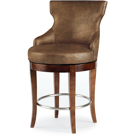 Tracy Transitional Swivel Upholstered Counter Stool