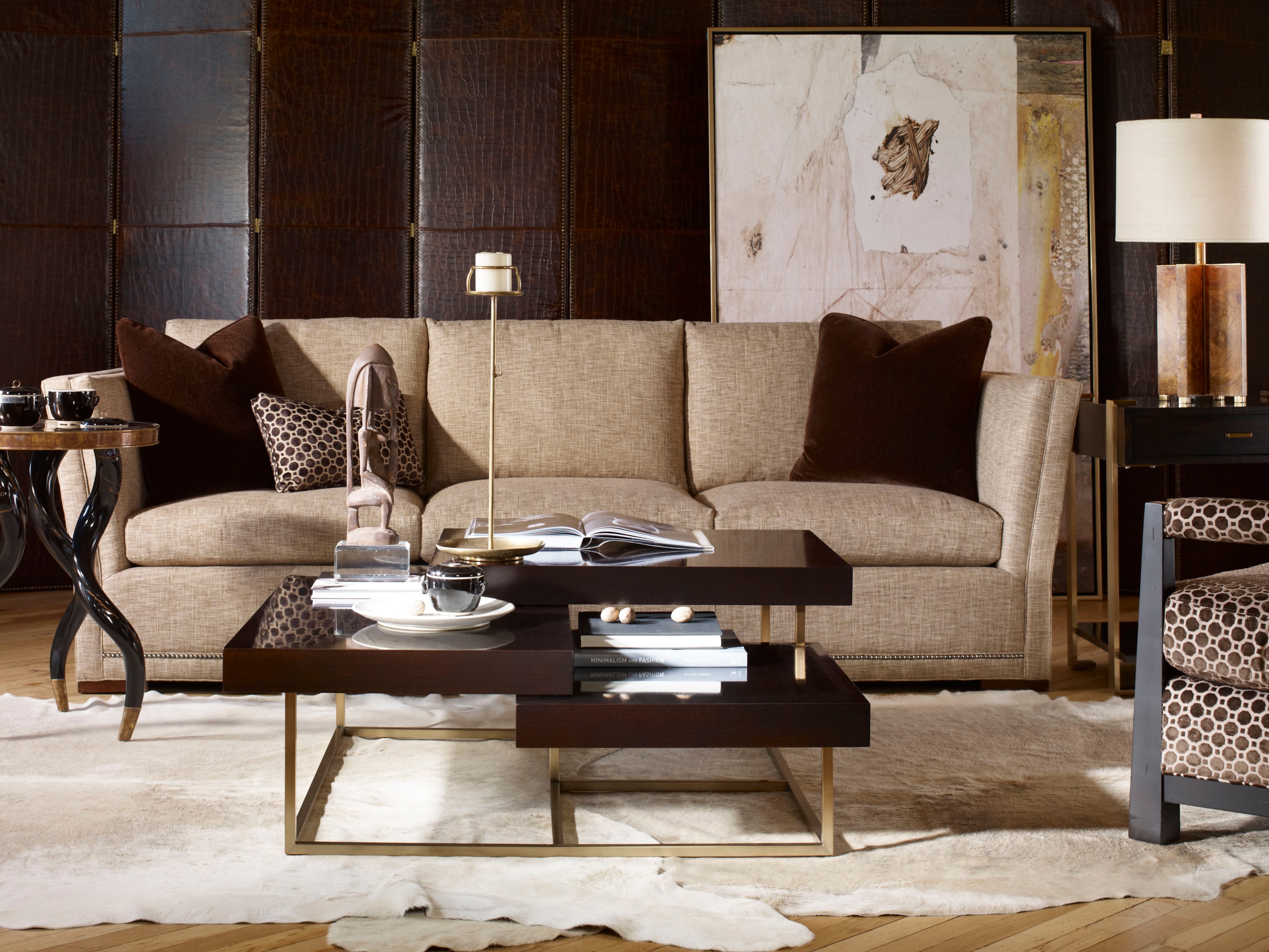 Century Details Occasional Park Slope Cocktail Table - Ant. Brass